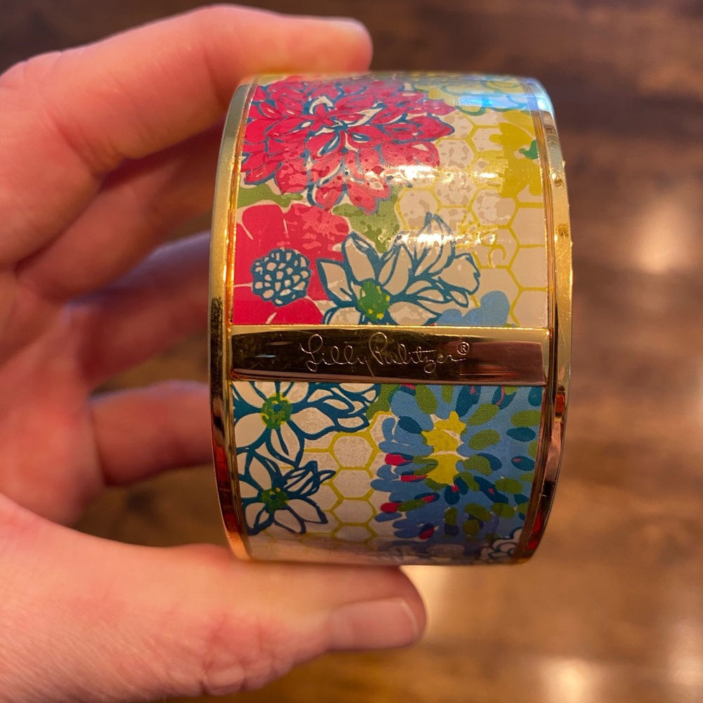 Lilly Pulitzer Floral Bracelet - Pink, Blue, Green, Gold